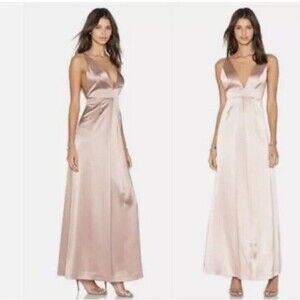 Jill Jill Stuart Blush Pink Gown Size 4 Silky Wedding Bridesmaid Lined